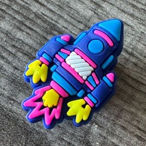Purple Rocket Ship CROCS Jibbitz Shoe Charm 5/$20